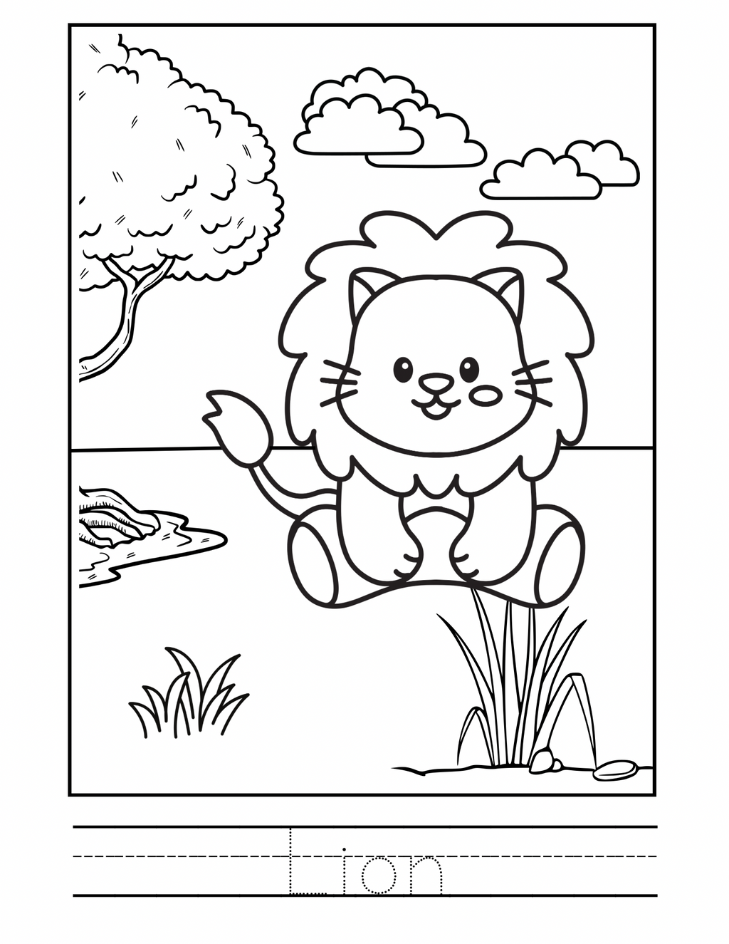 Coloring booklet of wild animals and dinosaurs 🎨🖌️