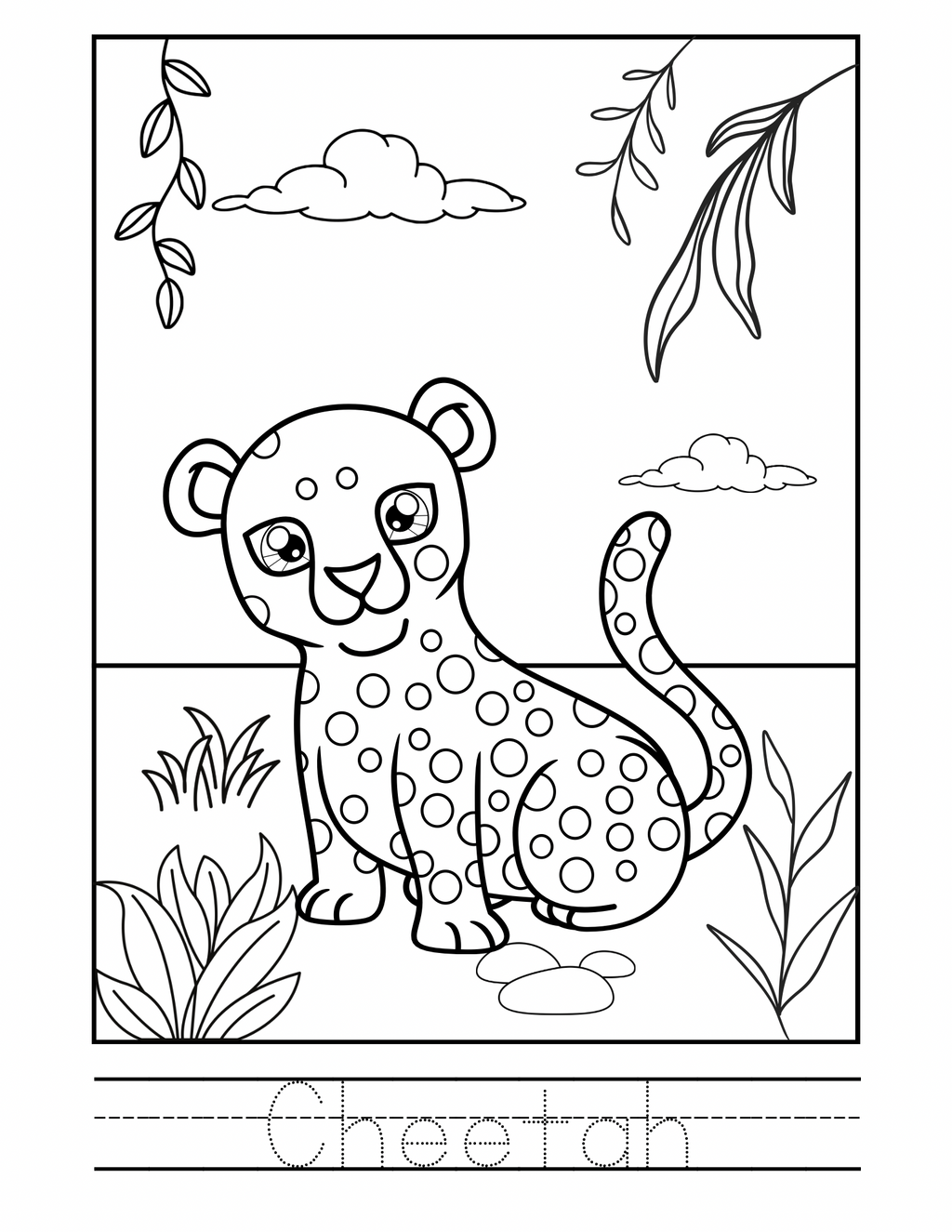 Coloring booklet of wild animals and dinosaurs 🎨🖌️